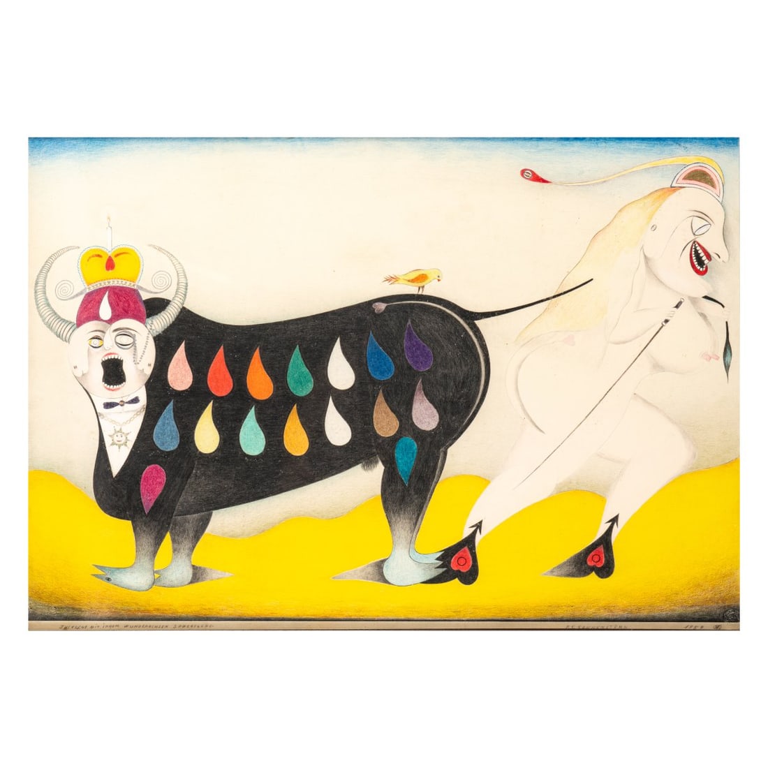 Friedrich Schröder Sonnenstern (1892 Tilsit - 1982 Berlin), 'Juckelche mit ihrem Wunderochsen (1 of 4)