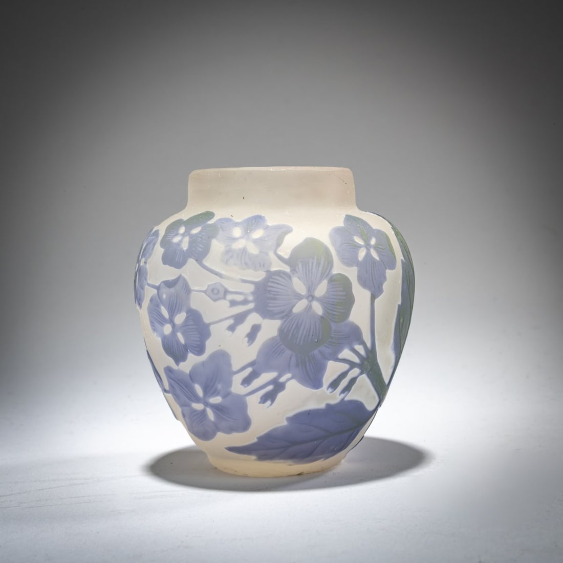 Etablissements Gallé, Nancy, Small Vase 'Hortensias', 1905-08 (1 of 3)