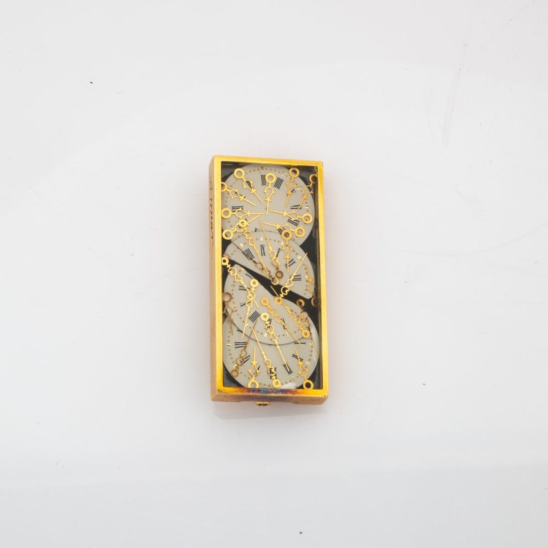 Armand Fernandez (Arman), Brooch 'Horloge éclatée, 1998