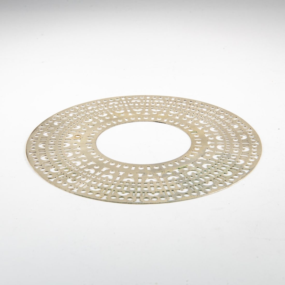 Alessandro Mendini; Bruno Gregori, Bangle 'Ollo', 1988: <p>&Oslash; 17.5 cm. <br />Alchimia, Milan. <br />Stamped aluminum sheet. </p><hr><p>Literature:</p><p>Cat. Alchimia. Die Revolution des