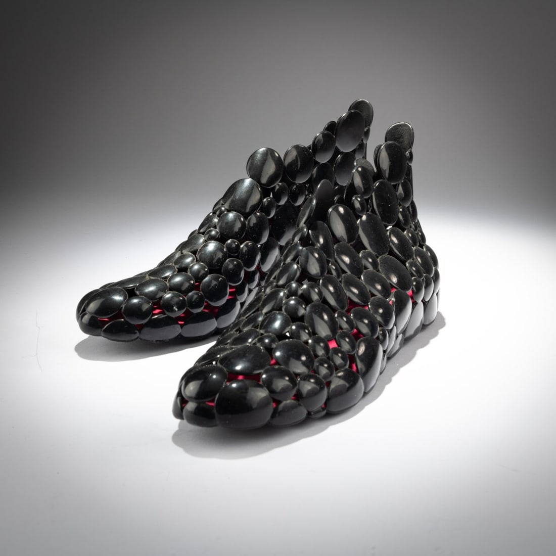 Gaetano Pesce, Pair of shoes 'Fontessa', 2010: <p>Size 40. <br />Melissa, Brazil. <br />Plastic, black. <br />Marked: Manufacturer's specifications.</p><hr><p>Literature:</p><p>Exh. cat.