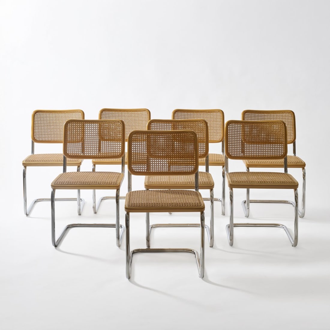 Marcel Breuer, Eight cantilever chairs 'S 32' - 'Cesca', 1929/30 (design) (1 of 11)