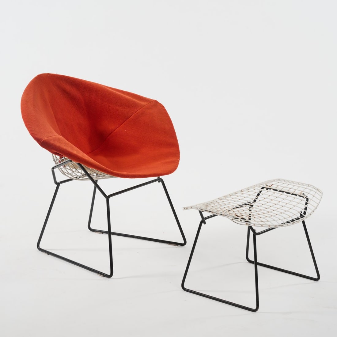 Harry Bertoia , 'Diamond' - '422' armchair and footstool, 1952 (design) (1 of 5)