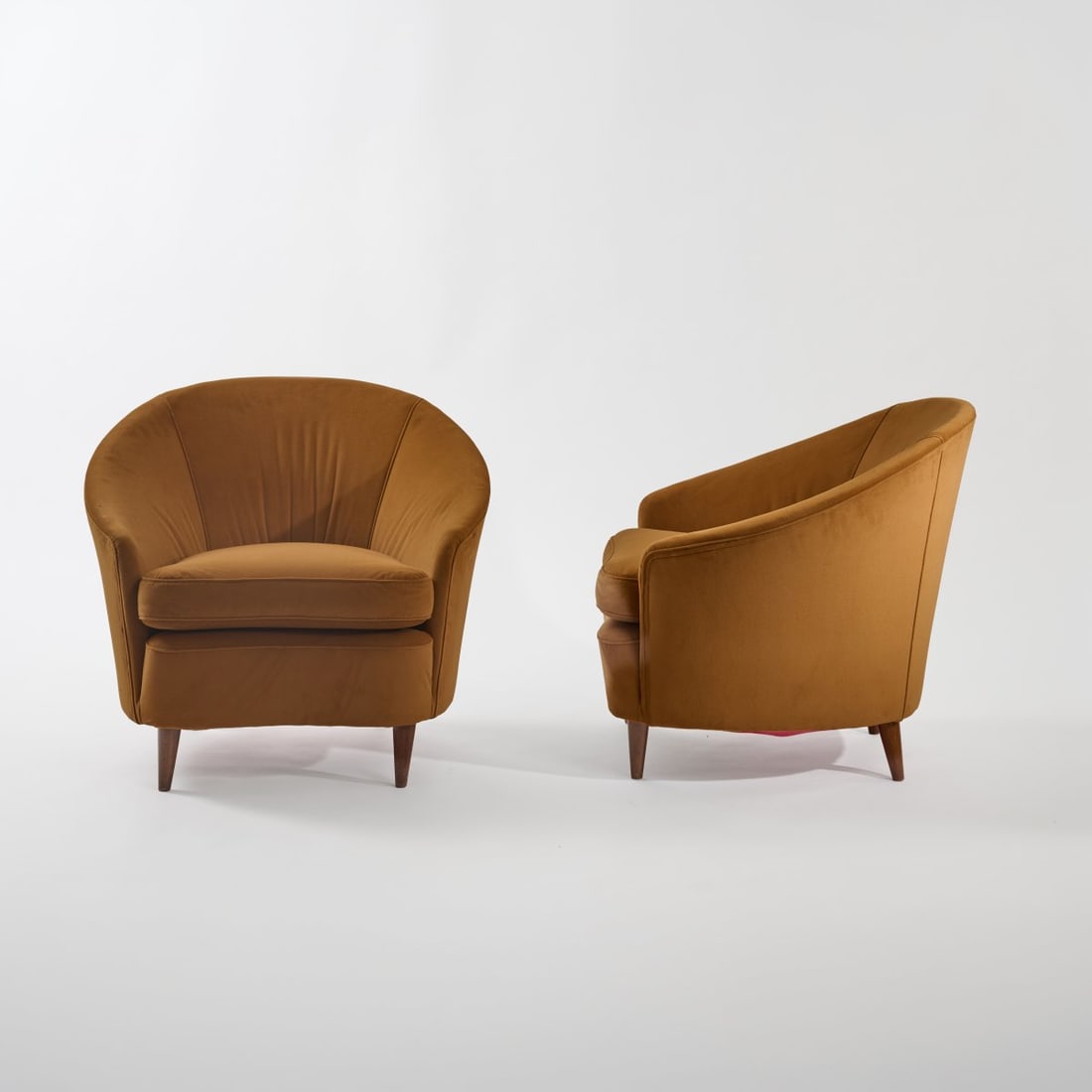 Gio Ponti (attributed), Two armchairs, 1950s - 2