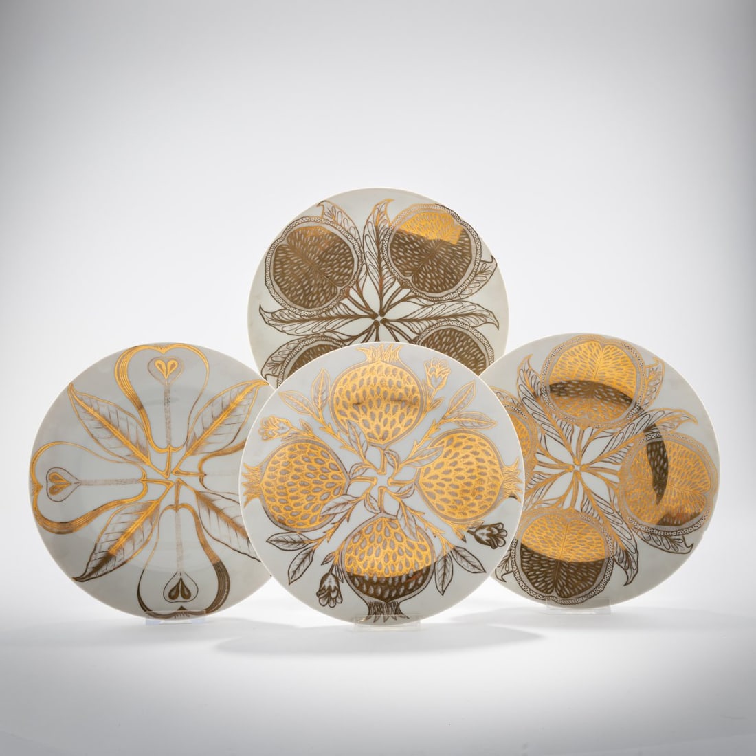 Piero Fornasetti, Four plates '4 Frutti', 1960s (design) (1 of 3)