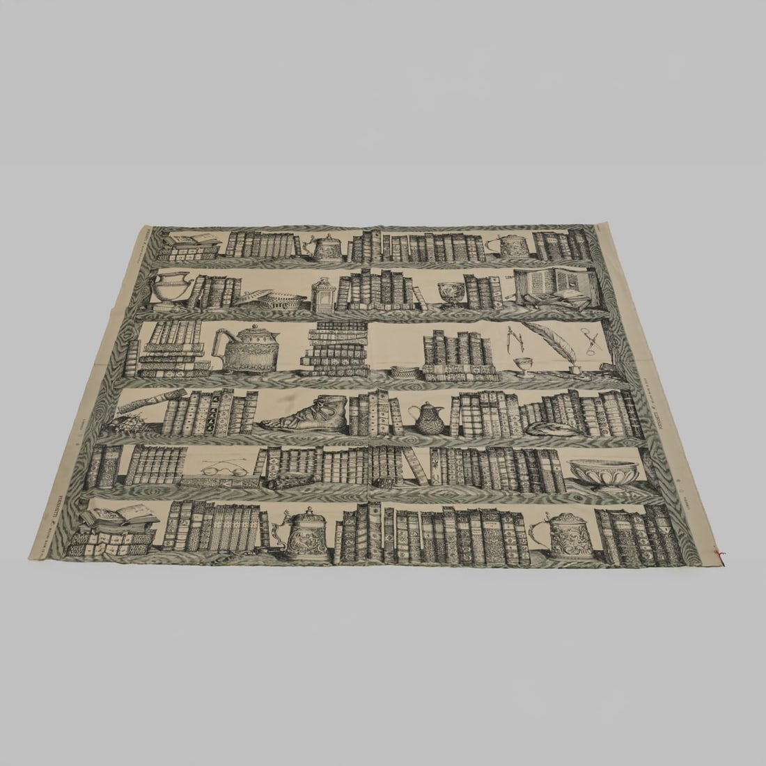 Barnaba Fornasetti, Fabric 'Libreria', 1990s (1 of 3)