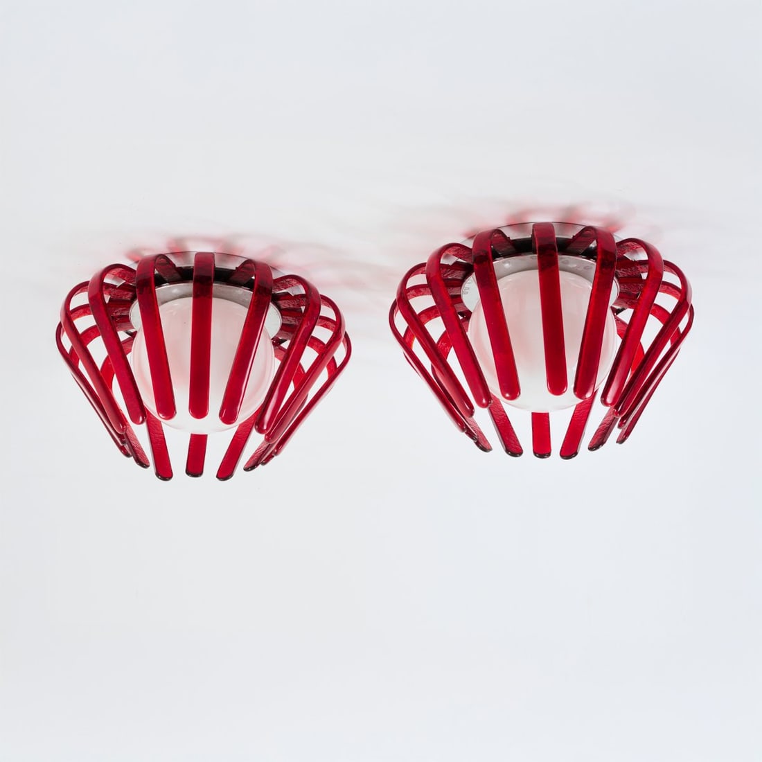 Carlo Nason (attributed), Two ceiling lights 'Octopus', 1980s - 2