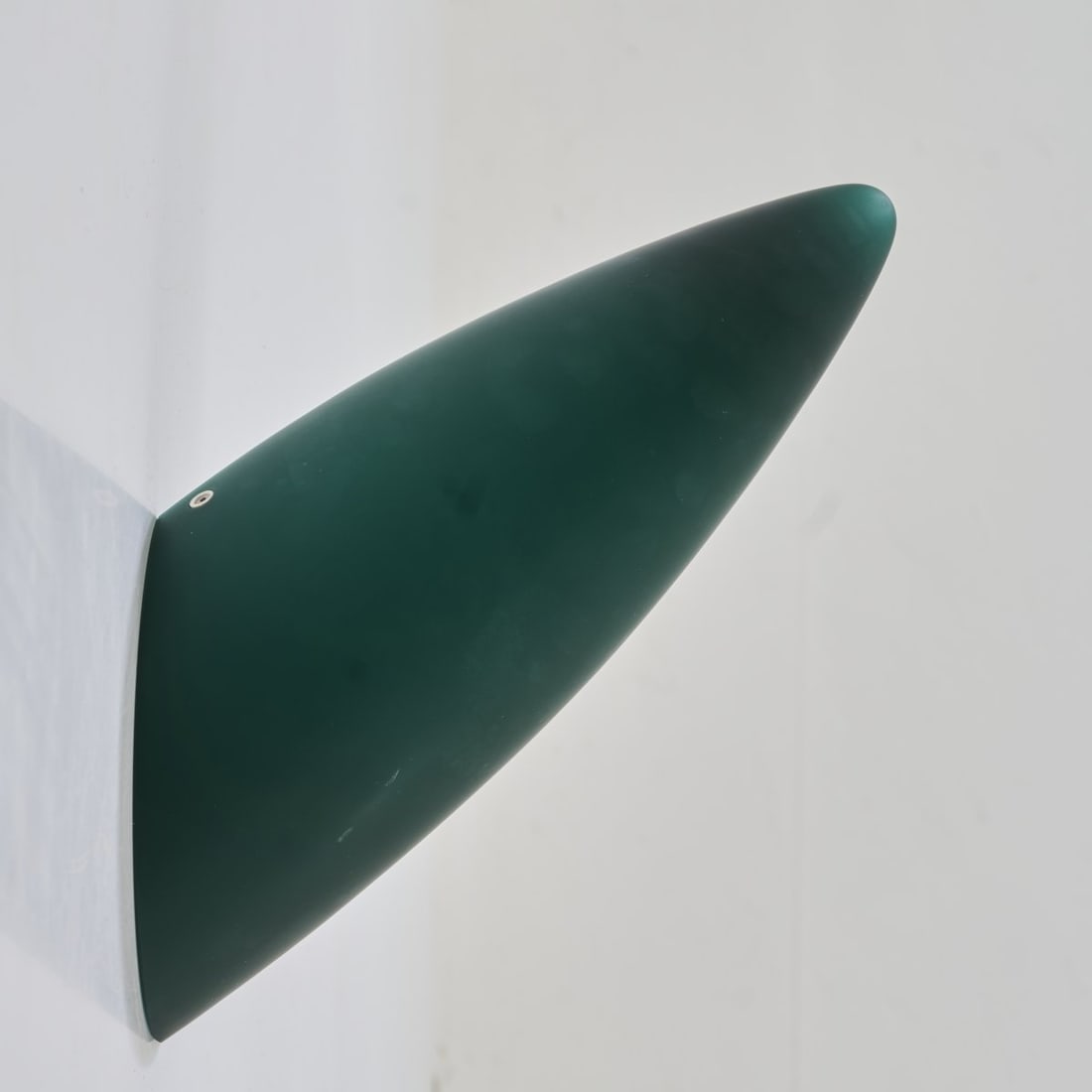 Philippe Starck, Wall sconce 'Luci Fair', 1989: <p>H. 30 cm, &Oslash; 14 cm. <br />Flos, Brescia. <br />Glass, opal white and dark green, sheet metal. <br />Mared: Manufacturer's label. </p>