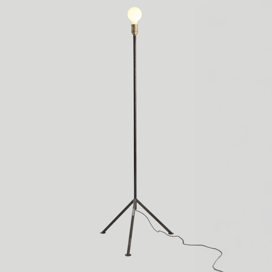 Peter Büchele, Floor light 'Lumen', 1999: <p>H. 207 cm. <br />Edel-Stahl B&uuml;chele GmbH &amp; Co KG, Hard, Austria. <br />Metal tube, waxed. <br />Marked: Manufacturer's plate LUMEN 42/99, artist's logo.<