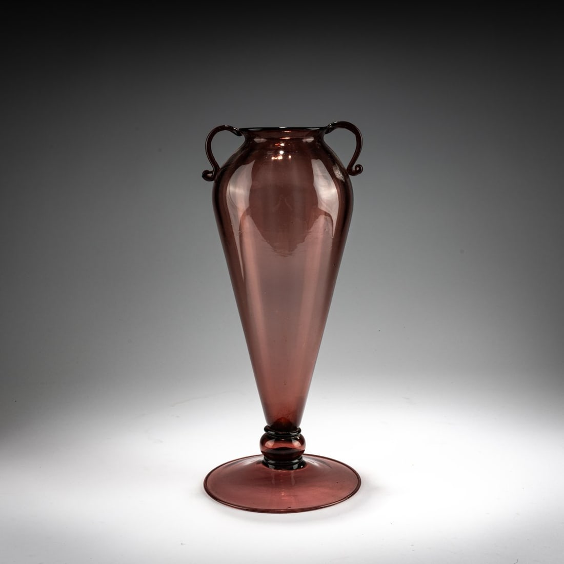 Fratelli Toso, Tall vase with handles 'Costolato', c. 1930 (1 of 4)