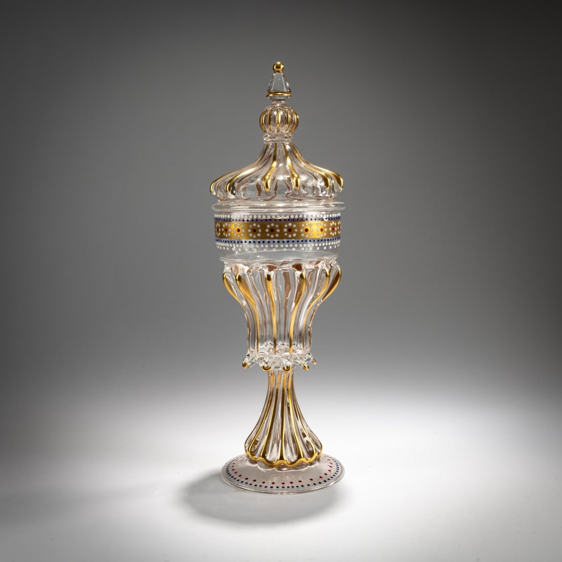 S.A.L.I.R., Lidded goblet 'smalto, oro precipitato', 1962 (1 of 3)
