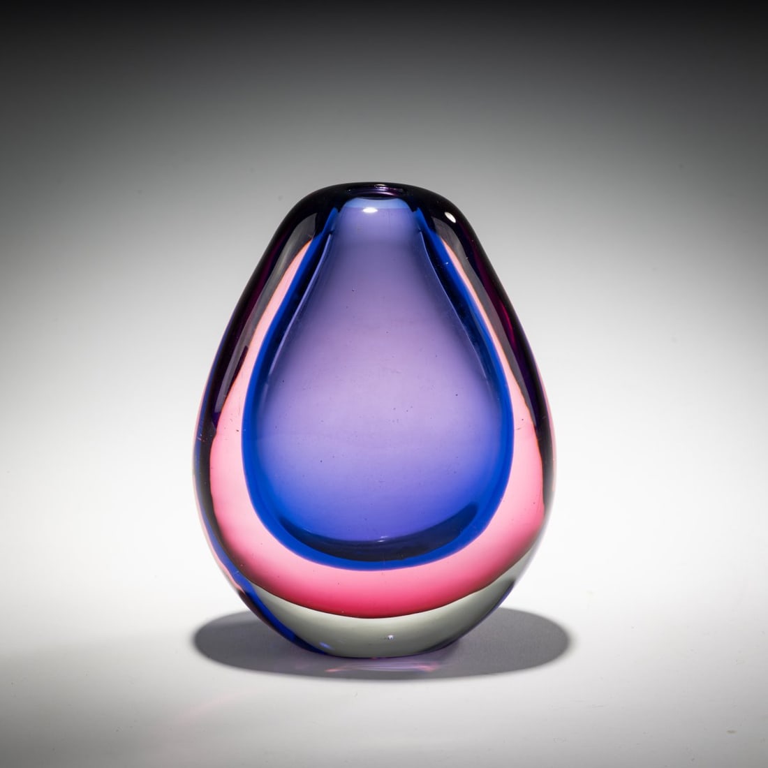 Flavio Poli , Vase 'Sommerso blu rubino', c. 1954 (1 of 3)