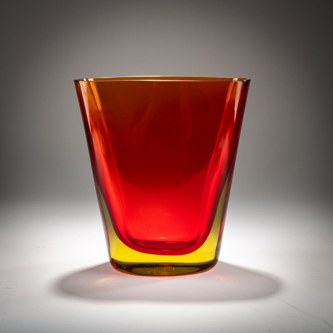 Flavio Poli, Vase 'Sommerso rosso cinese - giallo', 1958 (1 of 3)