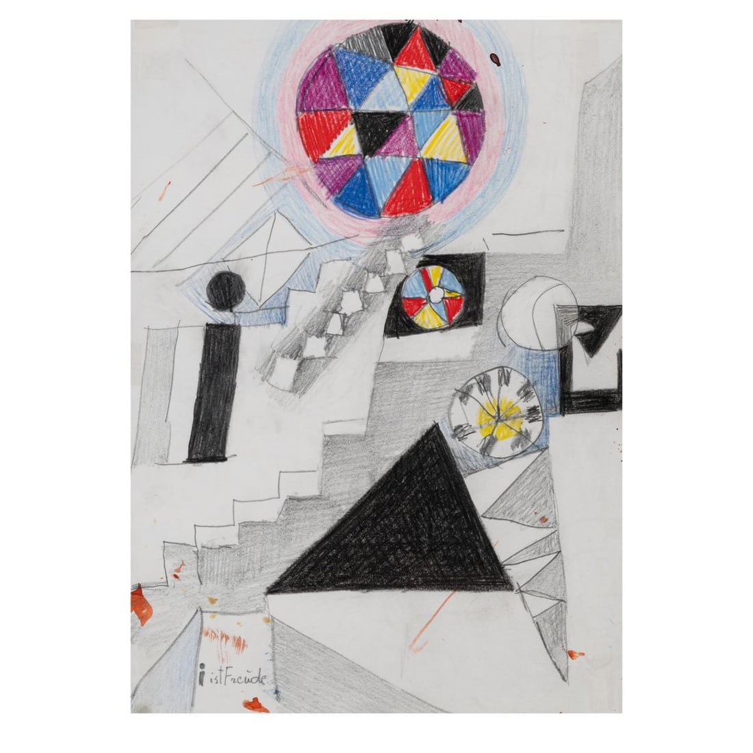 Johannes Itten (1888 Wachseldorn - 1967 Zurich), 'i ist Freude', 1958 (1 of 4)