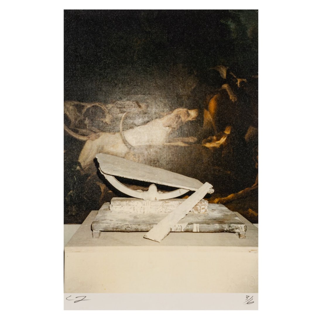 Cy Twombly (1928 Lexington, VA - 2011 Rome), 'Painting Detail and “By the Ionian Sea”: <p>Color dryprint on cardboard. 43.1 x 27.9 cm (sheet), 61.0 x 46.0 cm (frame). Monogrammed CT lower left, numbered 3/6 (pencil) lower right, and with a blind stamp: CT. Copy 3 of 6 copies. Fram