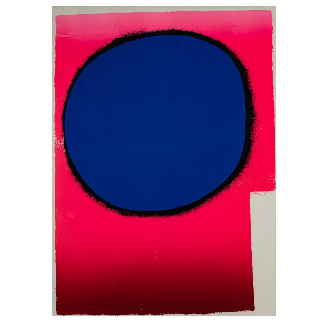 Rupprecht Geiger (1908 Munich - 2009 ibid), 'Blauer Kreis mit schwarzem Rand auf Rot', 1961 (1 of 1)