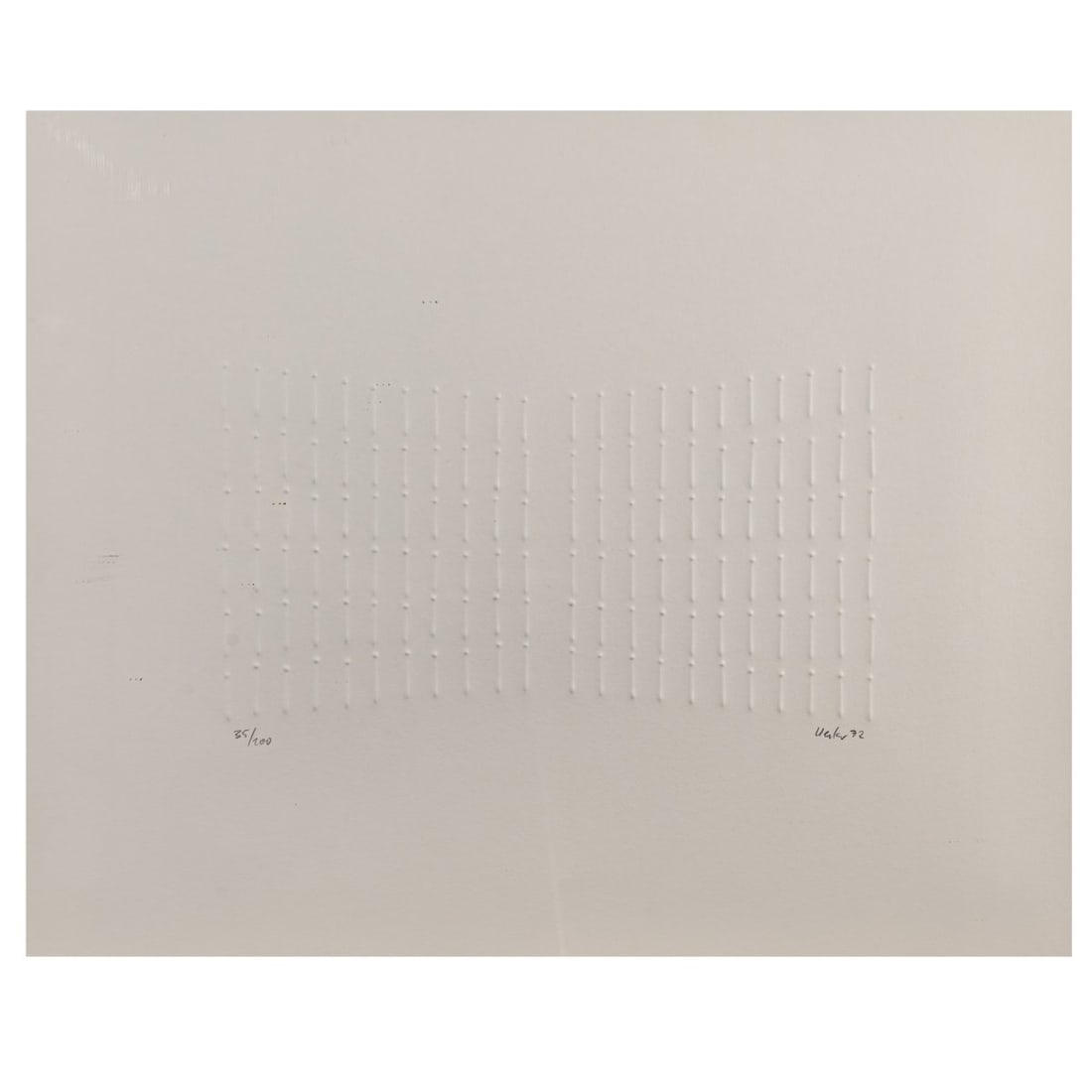 Günther Uecker (1930 Wendorf - 2025 Düsseldorf), 'Symmetrische Struktur', 1972 (1 of 5)