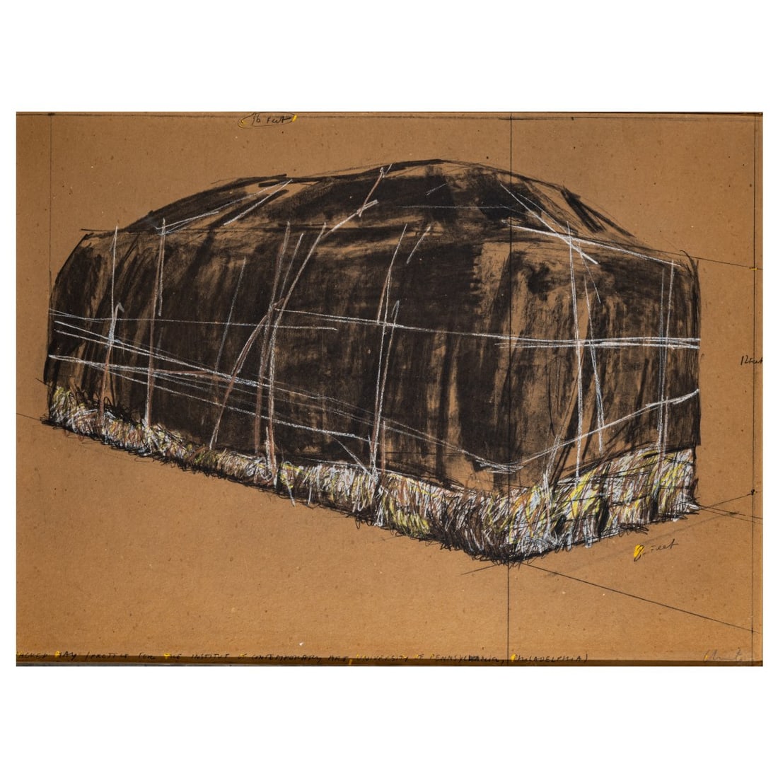 Christo Javacheff (Christo) (1935 Gabrowo, Bulgaria - 2020 New York), 'Packed Hay (Project for the (1 of 4)