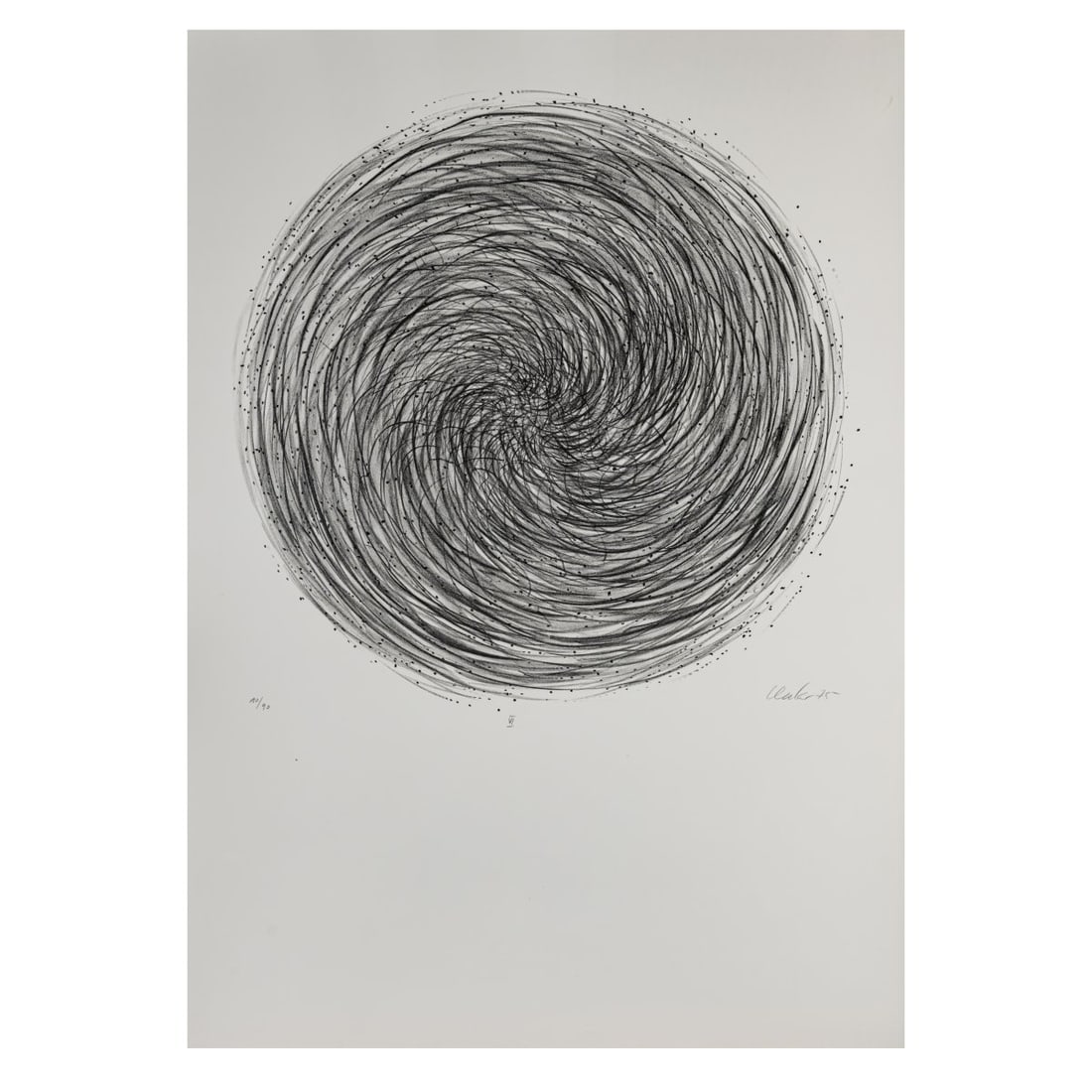 Günther Uecker (1930 Wendorf - 2025 Düsseldorf), Sheet VI from 'Manual Structures', 1975 (1 of 5)