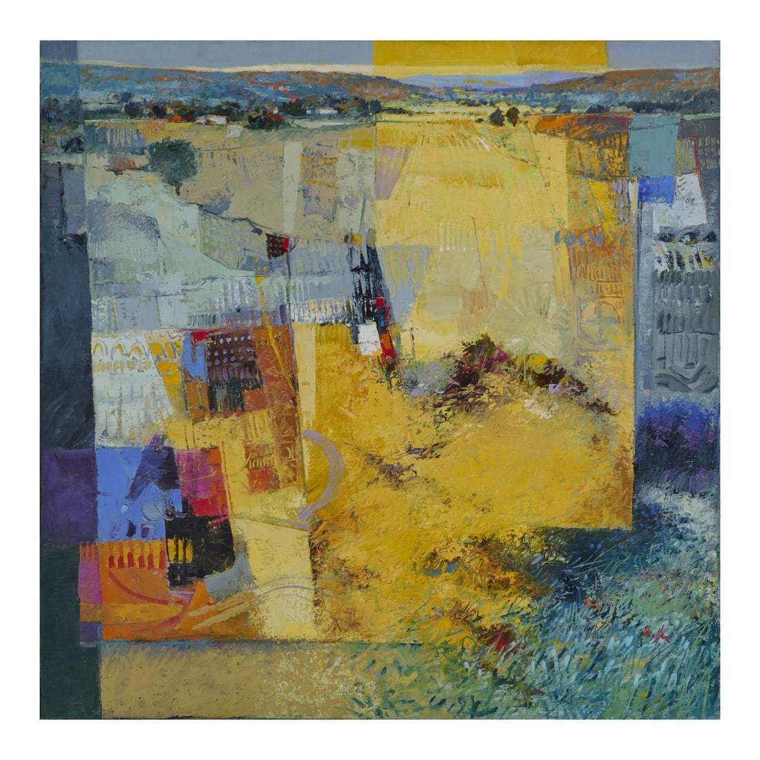 Mario Malfer (1941 Garda - lives and works ibid), Abstract landscape, second half of the 20th (1 of 3)