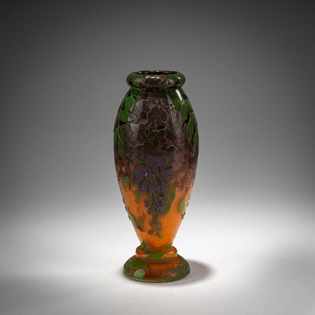 Daum Frères, Nancy, Baluster vase 'Glycines', c. 1910 (1 of 3)