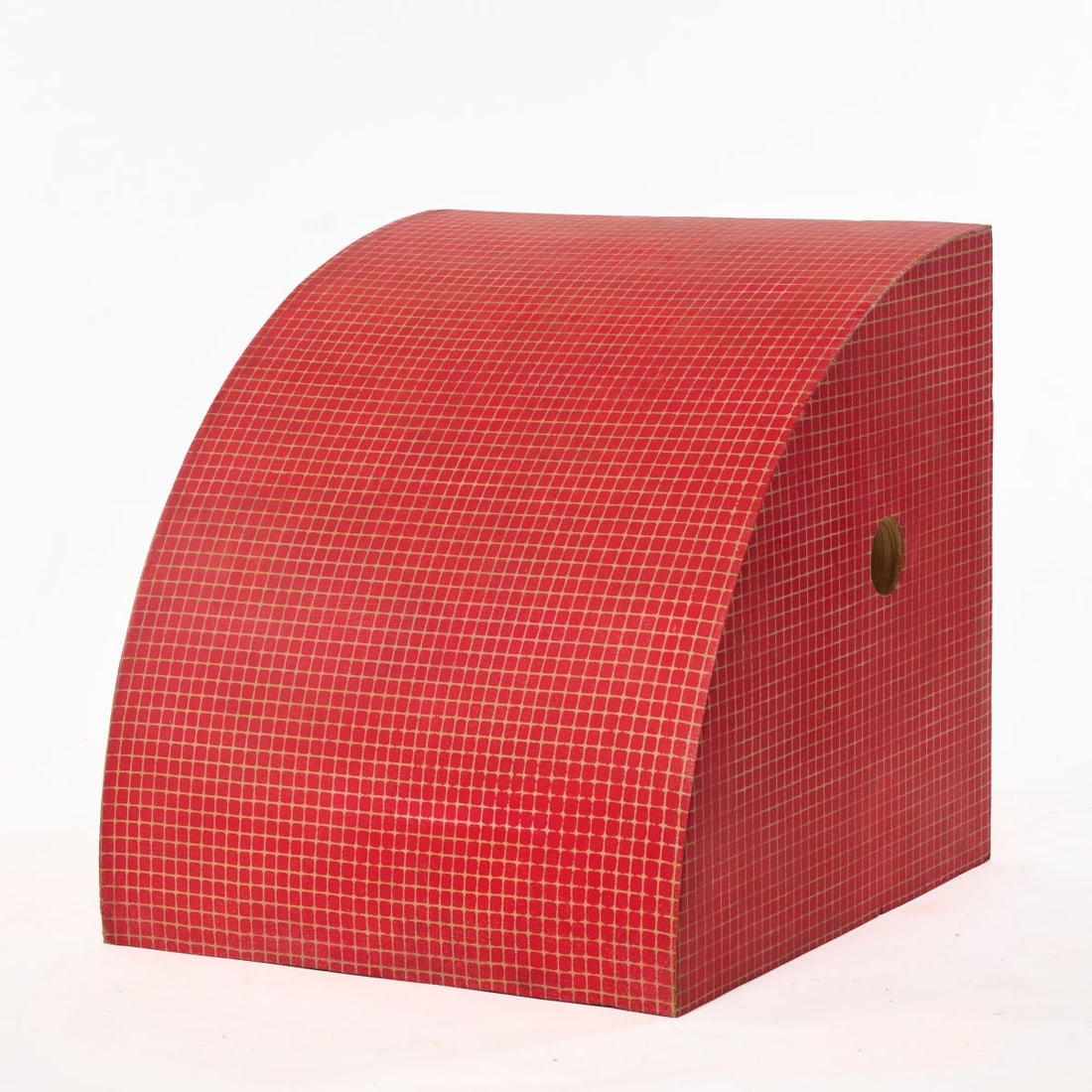 Giorgio Ceretti; Pietro Derossi; Riccardo Rosso, 'Torneraj' seat, 1969 (design): <p>H. 85.5 x 87.5 x 84 cm. <br />Gufram, Balangero. <br />Polyurethane foam painted red and white, underside painted blue; Decor by Piero Gilardi. <br />Marked: Residue of a