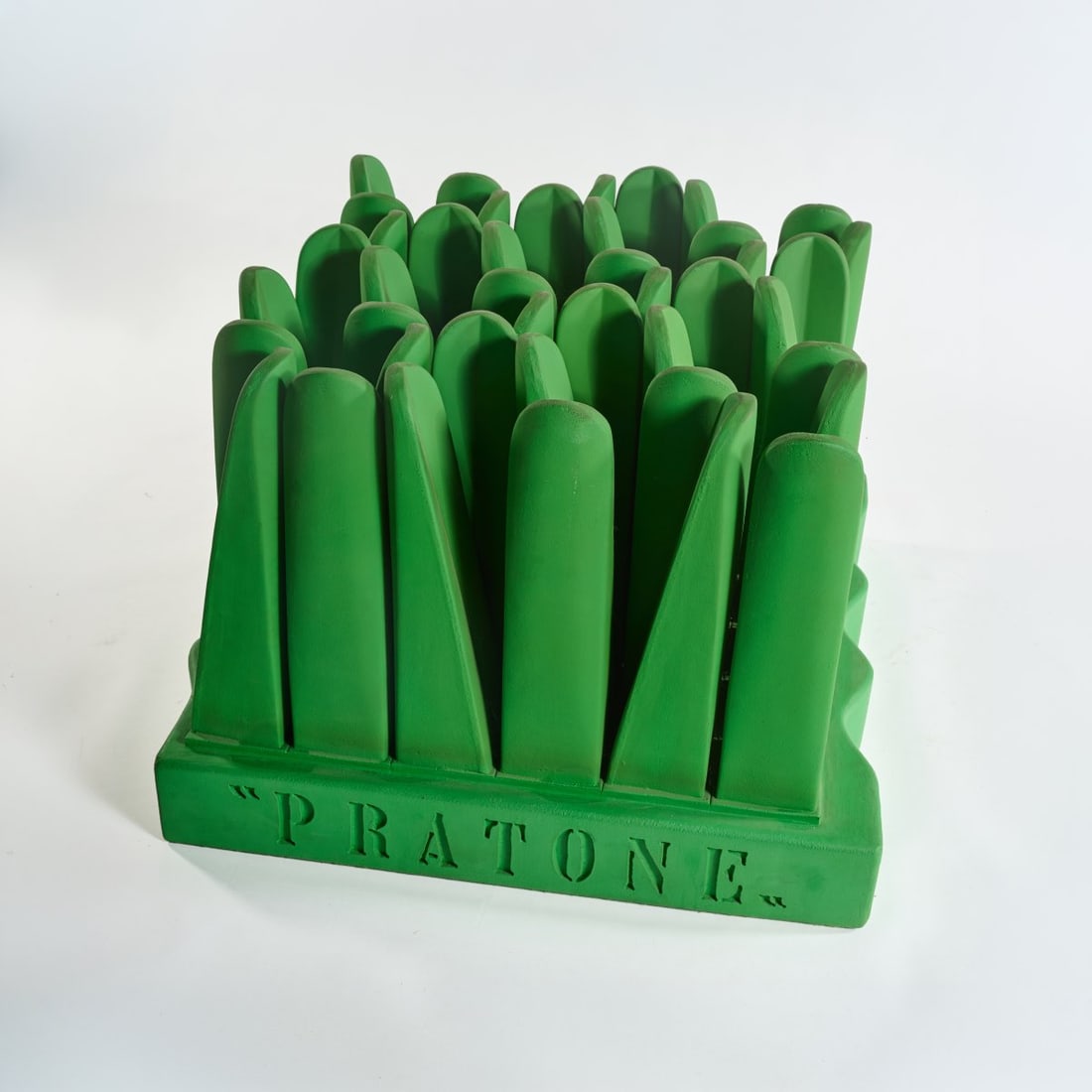 Gruppo Strum, Seating object 'Pratone', 1970 (design): <p>H. 96 x 144 x 132 cm. <br />Gufram, Balangero, c. 1986. <br />Polyurethane foam, green. <br />Marked: PRATONE, manufacturer's stamp GUFRAM MULTIPLE; 86 PRATONE 39/200.