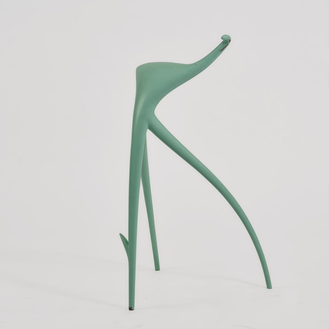 Philippe Starck, 'WW Stool', 1990 (design): <p>H. 97 x 58 x 53.5 cm. <br />Vitra, Birsfelden. <br />Cast aluminum, turquoise lacquer. <br />Marked: Starck (hand-signed). </p><hr><p>Literature:</p>
