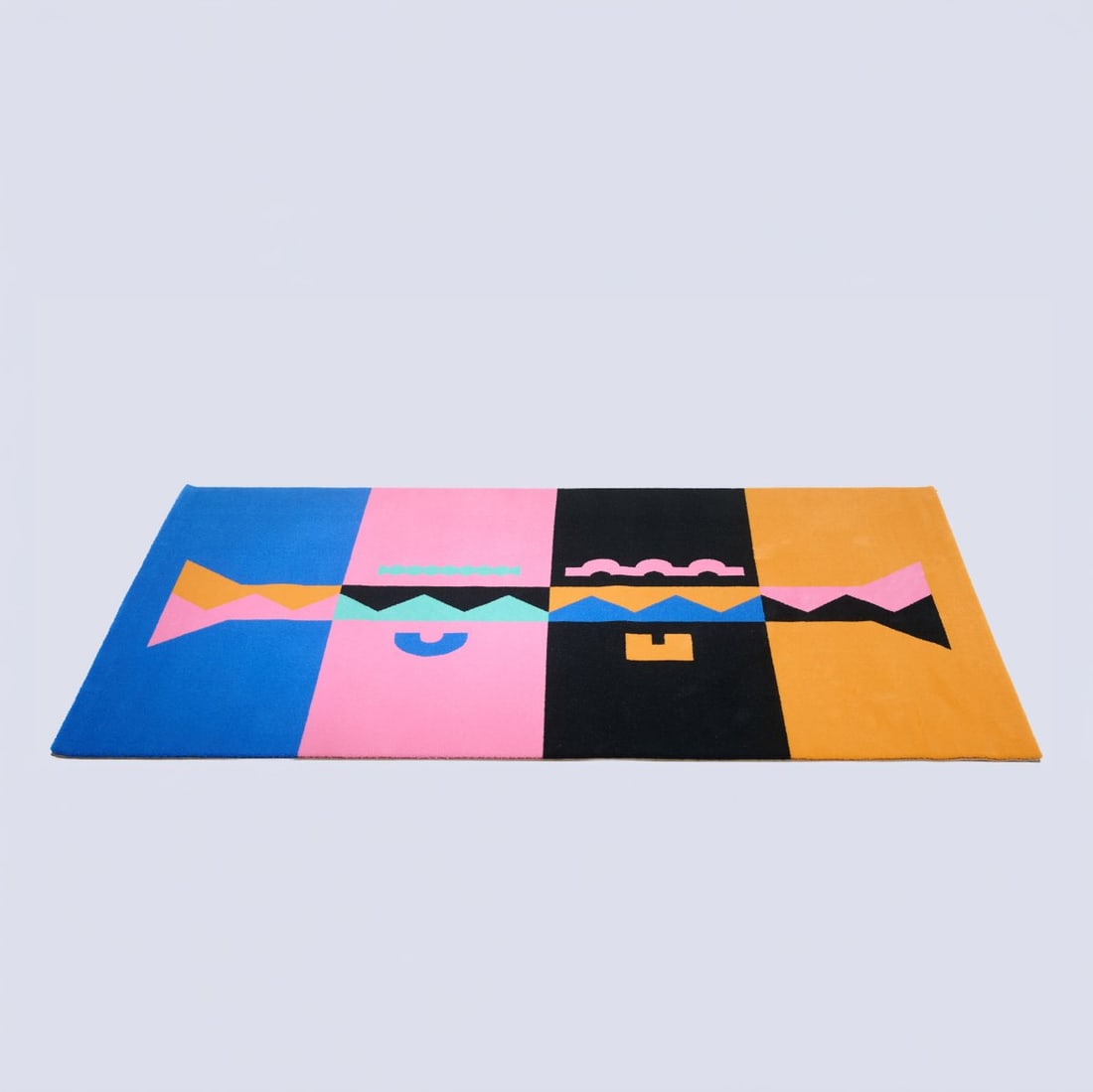 Alessandro Mendini, Carpet from the 'Ollo' collection, 1988 (design): <p>196 x 133 cm. <br />Assur Carpets, Belgium for Alchimia, Milan. <br />Pure new wool, polychrome, woven. <br />Marked: Manufacturer's label, numbered 135/200.</p>