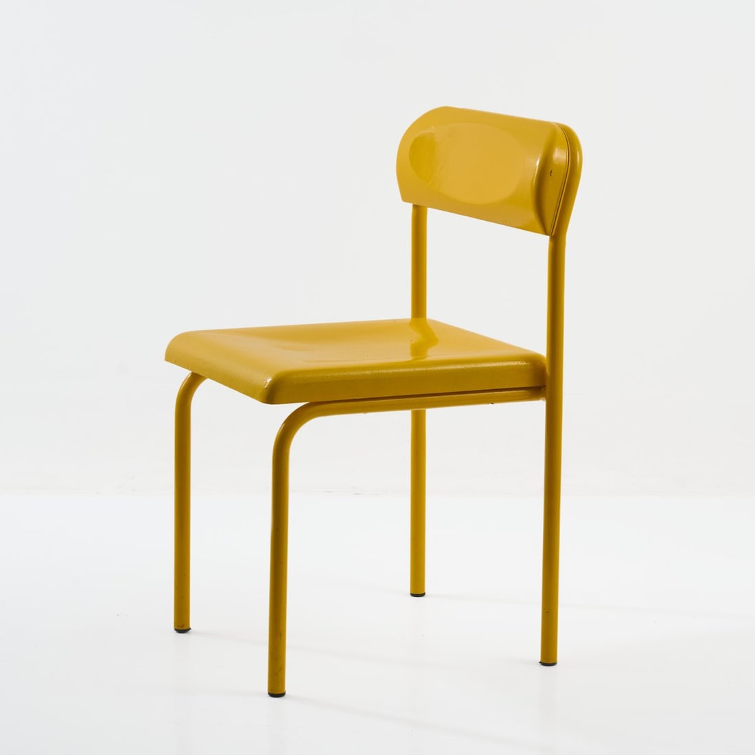 Sottsass Associati, 'Creek' chair, 1980 (design): <p>H. 80 x 46 x 50.5 cm. <br />Bieffeplast, Padua. <br />Metal tube, lacquered yellow, yellow plastic.</p>