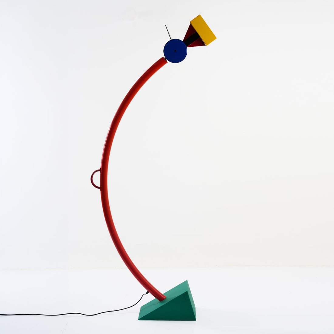 Ettore Sottsass , Floor lamp 'Treetops', 1981 (design): <p>H. max. 193 cm. <br />Memphis, Milan.<br />Sheet metal, metal tube, cast metal, polychrome lacquer.</p><hr><p>Literature:</p><p>Cat. Memphis Milano, 