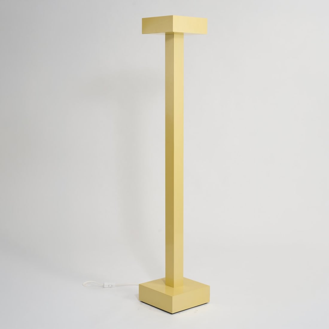 Ettore Sottsass, 'Ten' floor lamp, 1990 (design): <p>H. 186 x 33.5 x 33.5 cm. <br />Yamagiwa, Tokyo. <br />Sheet metal, lacquered light yellow.<br />Marked: Manufacturer's label.</p><hr><p>Literature:</p&g