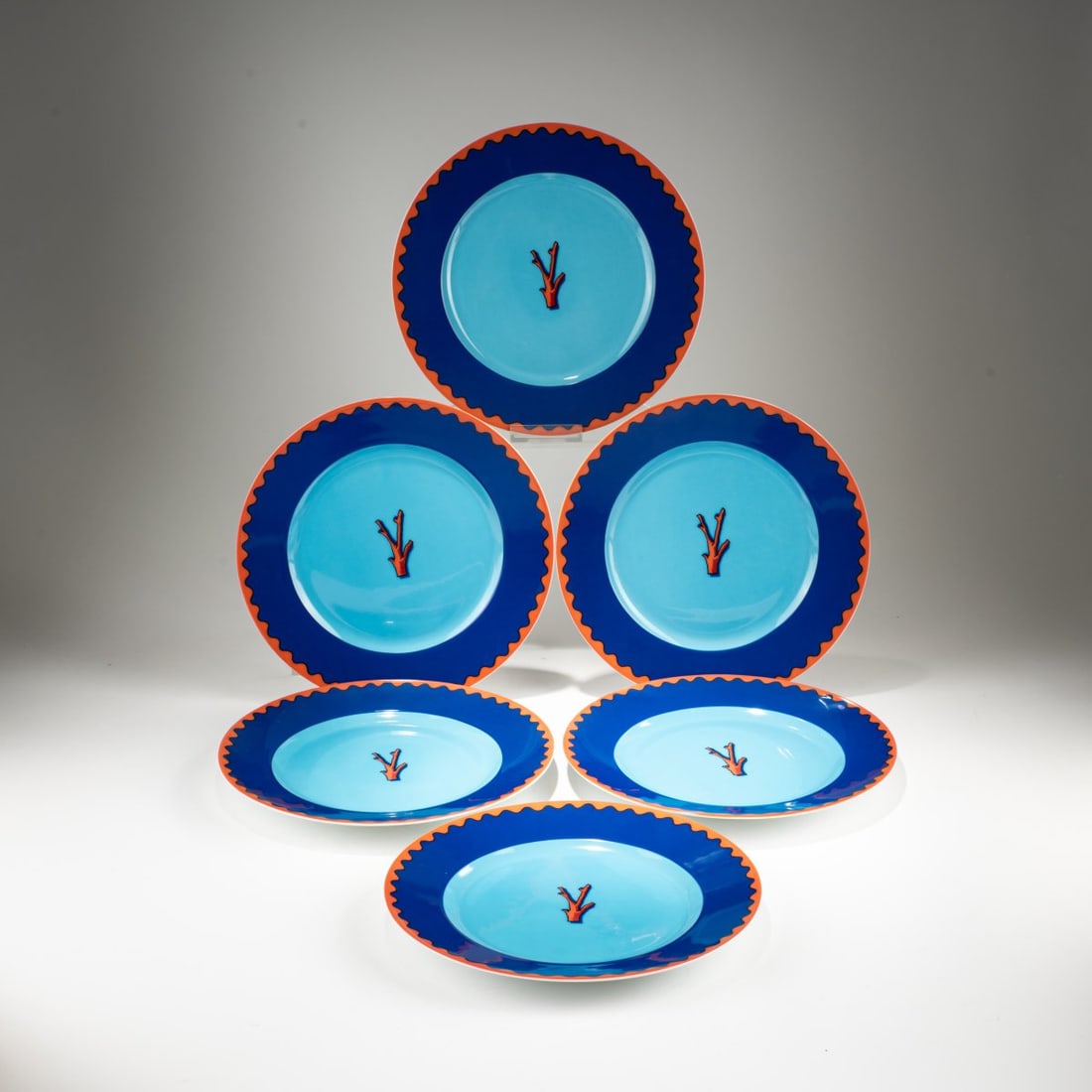 Garouste & Bonetti, Six cake plates 'Trapani', c. 1989 (design) (1 of 3)