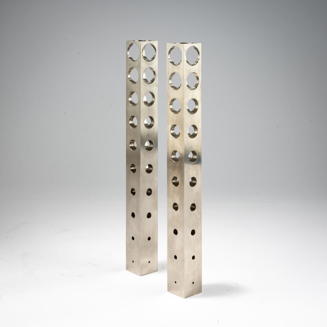 Gijs Bakker , Two candlesticks 'Vertical Holes', 1992 (design) (1 of 3)