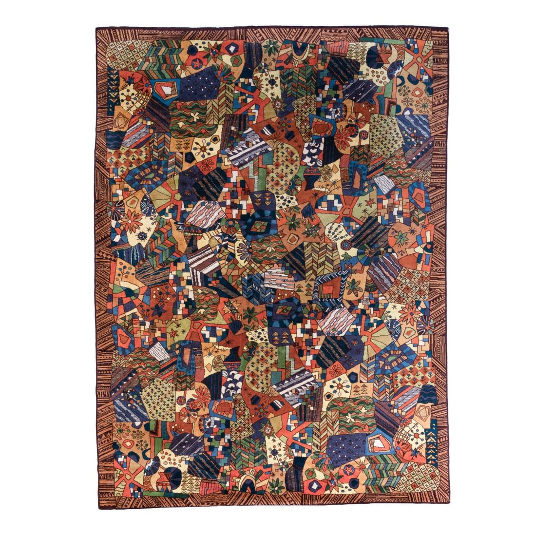 Roberto Burle Marx (ATTR.), Carpet, 1960s (design): <p>340 x 252 cm. <br />Vorwerk, Wuppertal. <br />Polychrome wool. <br />Marked: Manufacturer's label with object information.</p>