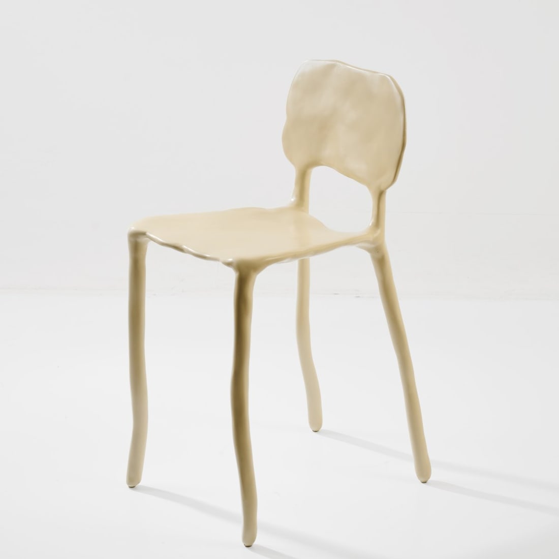 Maarten Baas, 'Clay Chair', 2006 (design): <p>H. 75.5 x 35.5 x 44.5 cm. <br />Den Herder Production House, 's-Hertogenbosch. <br />Metal tube, reinforced clay, white glazed.<br />Marked: Artist's signature Maarten June