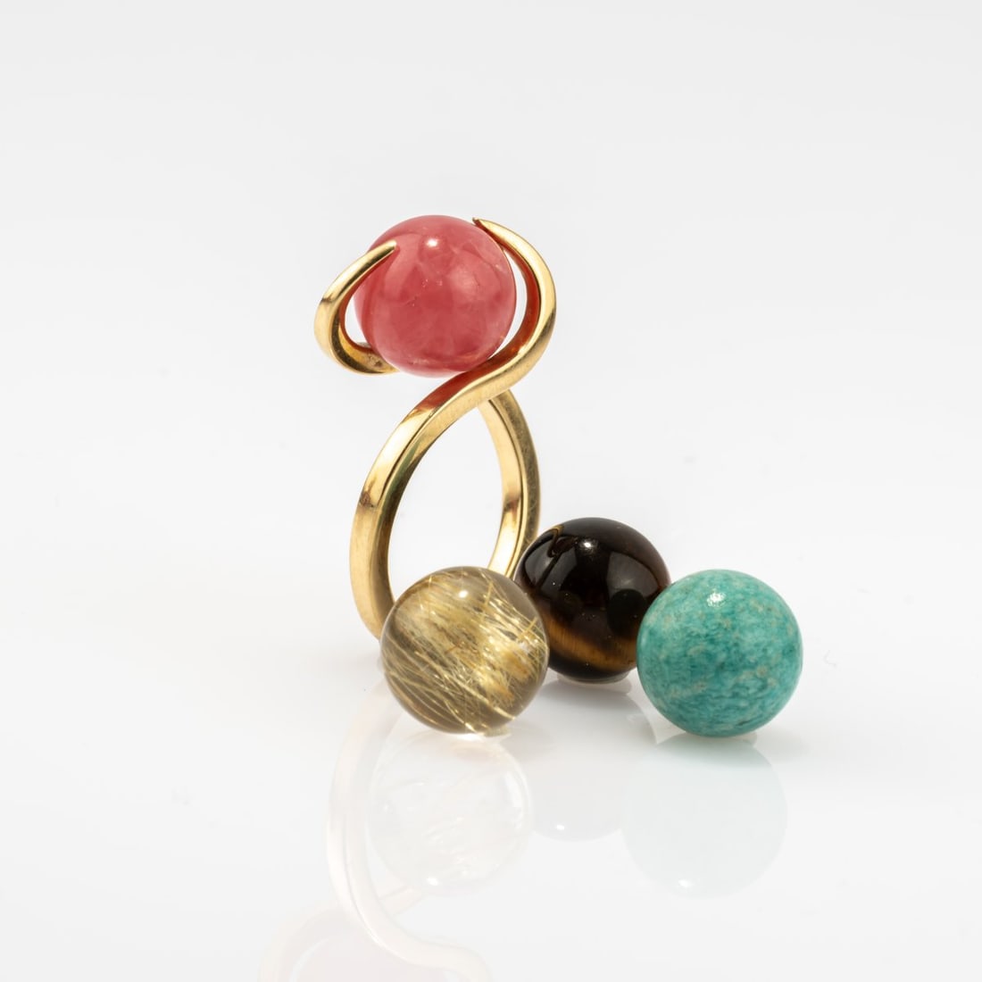 Friedrich Becker (1922 Ende near Herdecke - 1997 Düsseldorf), Ring with interchangeable gem (1 of 3)