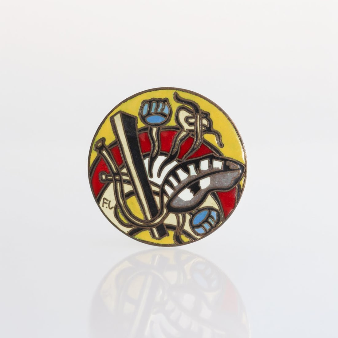 Fernand Léger (1881 Argentan - 1955 Gif-sur-Yvette), Brooch/pendant 'Fleurs é (1 of 1)