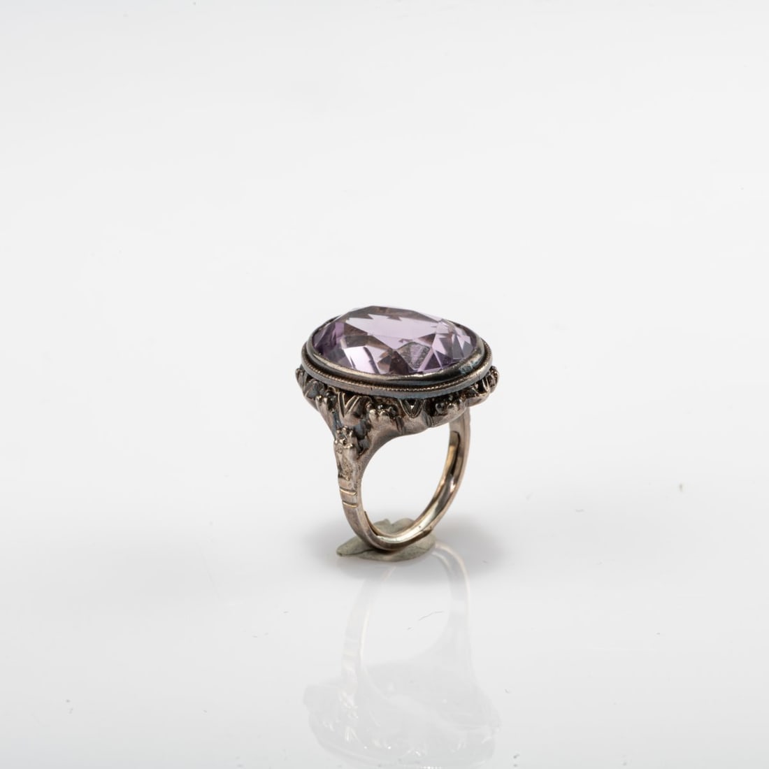 , Art Deco ring with amethyst - 3