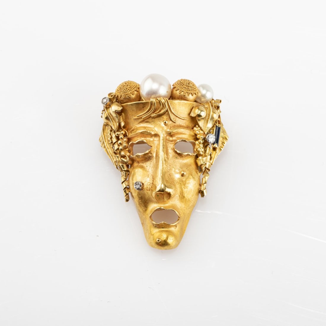 Johann Michael Wilm, Mask brooch, 1930s (1 of 4)