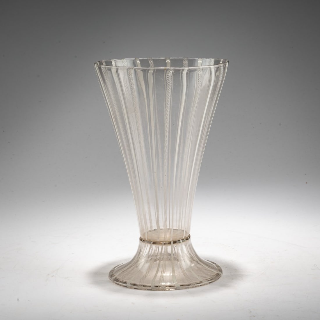 Venice or In the Style of Venice, Footed cup 'A retortoli e a fili', probably 17th century (1 of 2)