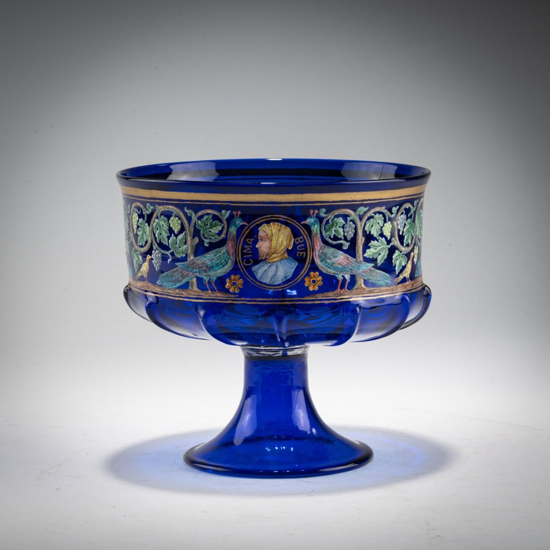 S.A.L.I.R., 'Grandi pittori - Cimabue, Giotto, Bellini' footed bowl, 1930s (1 of 3)