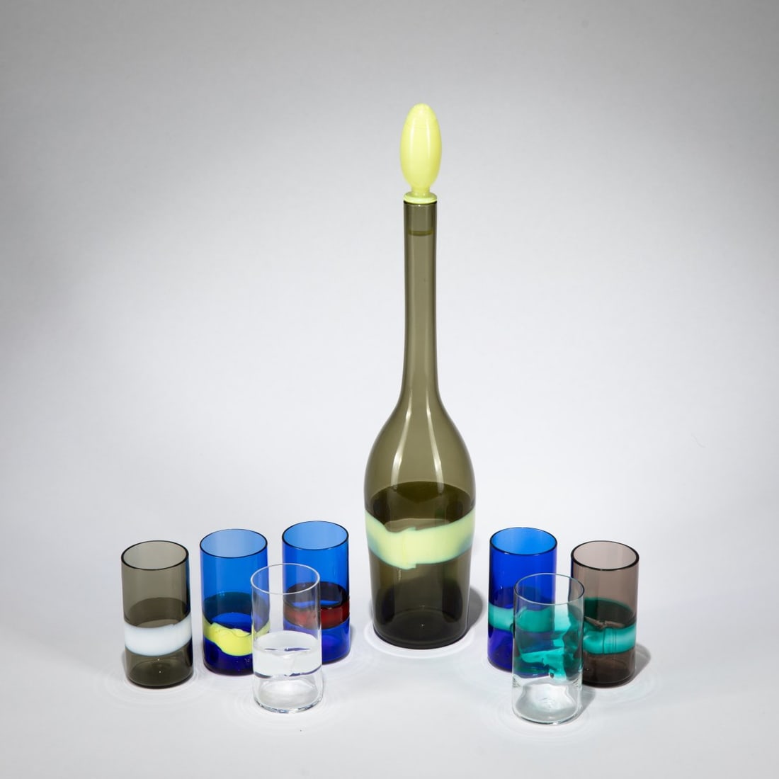Gio Ponti, 'Morandiana III' carafe with seven jars , 1949/50 (1 of 6)