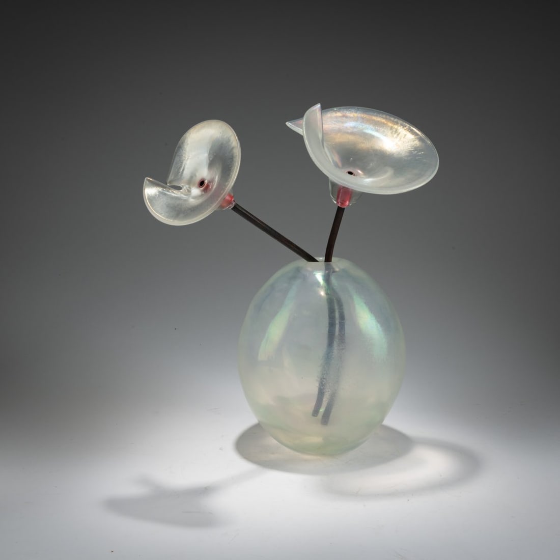 Giorgio Vigna (born 1955 in Verona), 'Fouchi d’acqua' vase with two flowers, 2002 (1 of 4)