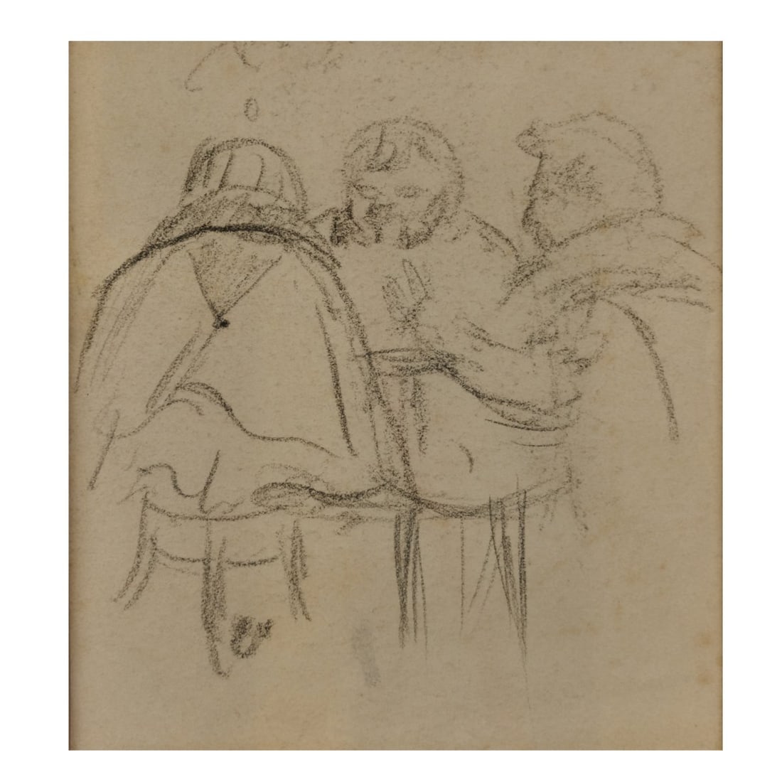 Heinrich Zille (1858 Radeburg - 1929 Berlin), 2 drawings 'Skatspieler in der Budike' and (1 of 3)