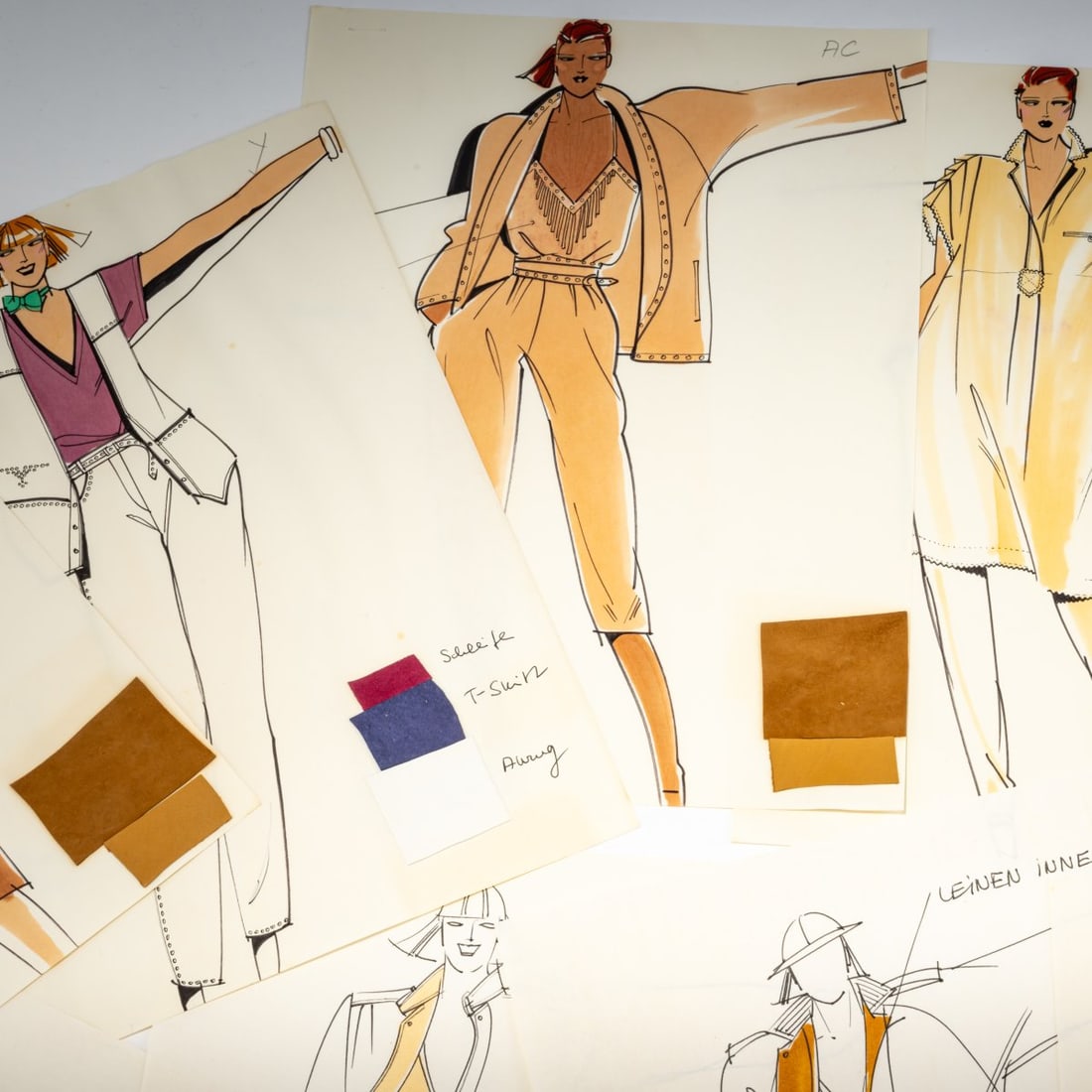 Wolfgang Joop (1944 Potsdam - lives and works ibid), Collection of 105 original fashion drawings, (1 of 20)