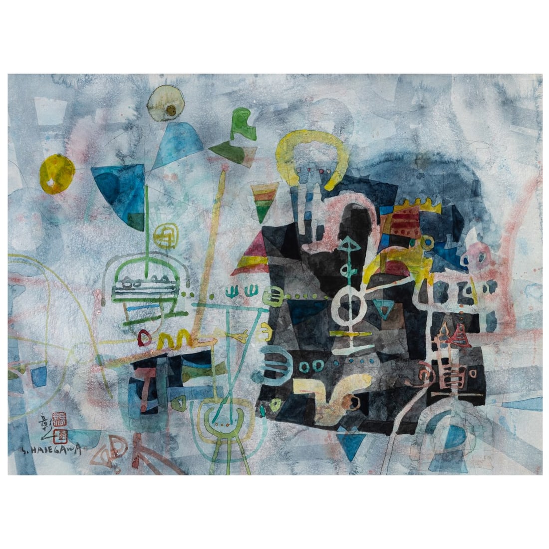 Sh?ichi Hasegawa (1929 Yaizu - 2023 Paris), 'Jardin d'enfants', 1996 (1 of 4)