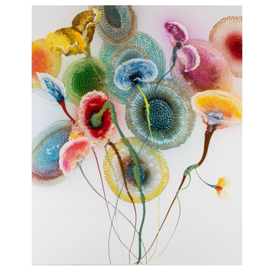 Thierry Feuz (1968 Vienna - lives and works in Geneva), 'Instant Karma Odalisk', 2016: <p>Lacquer and acrylic on canvas. 110 x 90 cm. Signed on the reverse of the canvas and stretcher: Thi(erry) Feuz, titled on the canvas: "Instant Karma Odalisk" and dated: 2016 