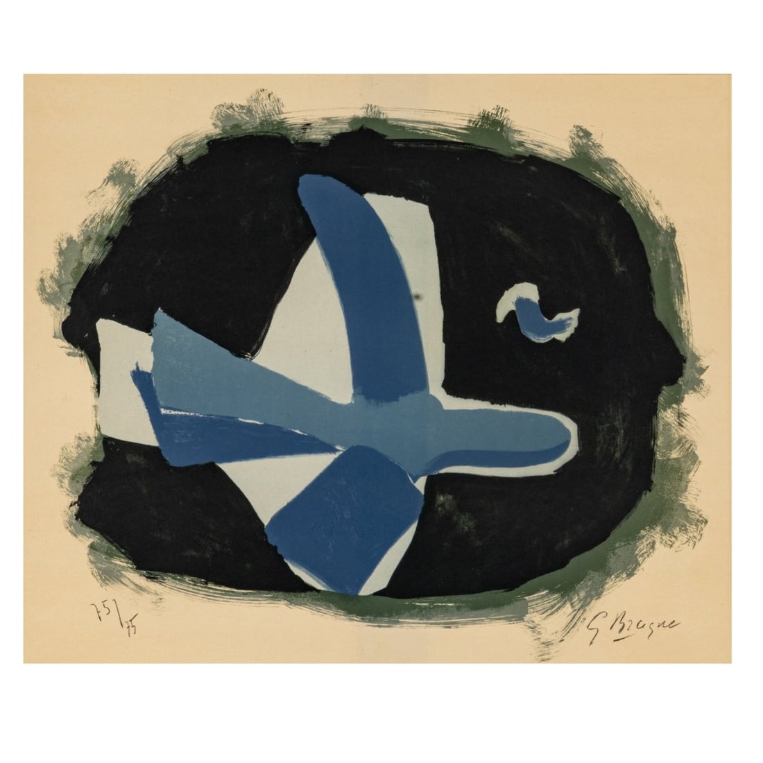 Georges Braque (1882 Argenteuil - 1963 Paris), Proof of the Poster 'Oiseau des forê (1 of 5)