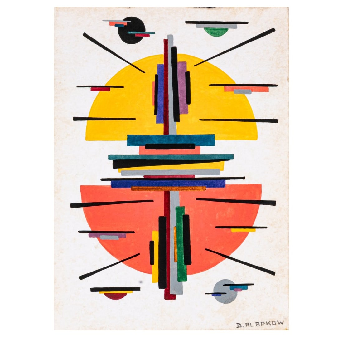 Boris Alepkow (20. Jh. Russia), 10 Suprematist compositions, c. 1960s (1 of 11)